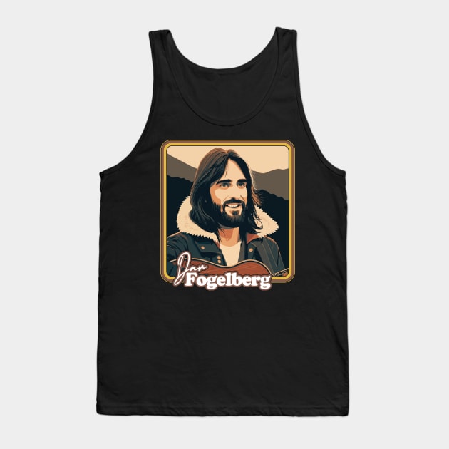 Dan Fogelberg --- Retro Illustration Style Tank Top by DankFutura